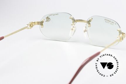 Machiavelli 14-302 Gold-Plated Glasses Rimless, unworn 80's single item with orig. Machiavelli case, Made for Men and Women