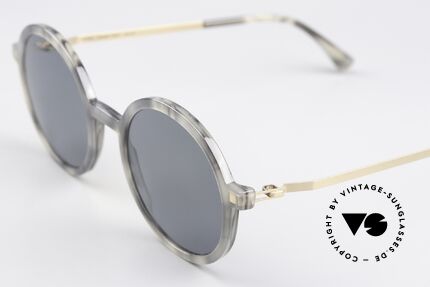 Mykita Toclo Classic Round Sunglasses, acetate frame front with characteristic Mykita temples, Made for Men and Women