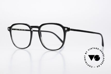 Mykita Pal Classic Black Eyeglasses, acetate frame front with characteristic Mykita temples, Made for Men and Women