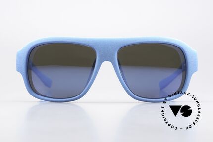 Mykita Mylon Titan Blue Mirrored Sun Lenses, massive design in X-Large size 61/15 for men, Made for Men