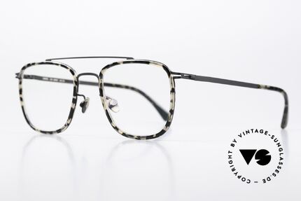 Mykita Hanno Square Frame Black Antigua, interesting pattern / color code 946 = 'Black/Antigua', Made for Men and Women