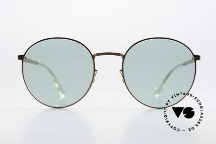 Mykita Studio 7.4 Round Sunglasses Panto, color code 252: Shiny Copper / Jelly Green Solid, Made for Men and Women