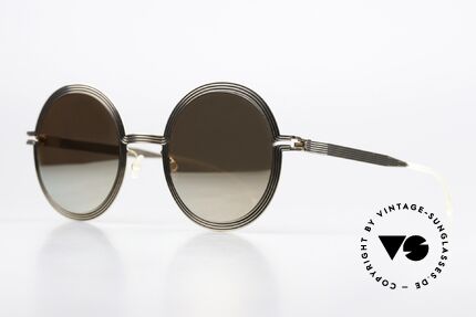 Mykita Studio 6.3 XXL Shades Gold Mirrored, ultra-fine lines follow the contour of the frame, Made for Women