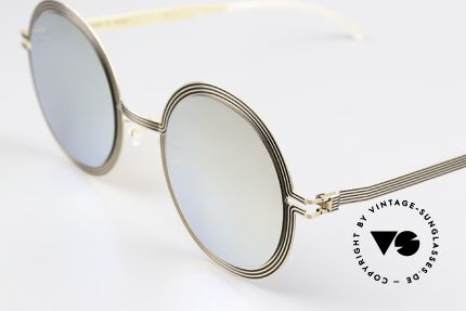 Mykita Studio 6.3 XXL Shades Gold Mirrored, the result is a three-dimensional graphic pattern, Made for Women