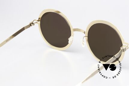 Mykita Studio 6.3 XXL Shades Gold Mirrored, really interesting, unworn designer piece with case, Made for Women