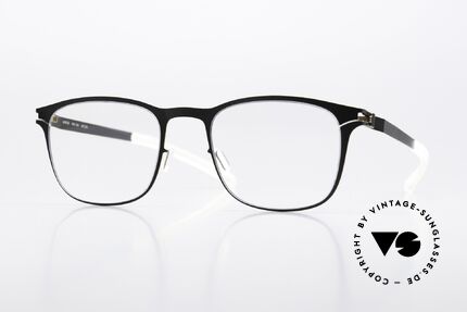 Mykita Kai Metal Frame Black Gold Edges Details