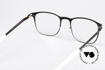 Mykita Kai Metal Frame Black Gold Edges, frame can be glazed optionally (optical / sun lenses), Made for Men and Women