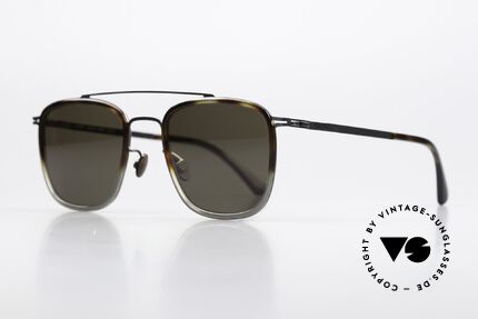 Mykita Hanno Square Panto Sunglasses, very elegant color code 952: Shiny Graphite/ Santiago, Made for Men and Women