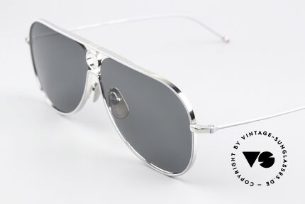 Thom Browne TBS115 XXL Sunglasses For Men, anti-reflective sun lenses with a solid gray tint, Made for Men