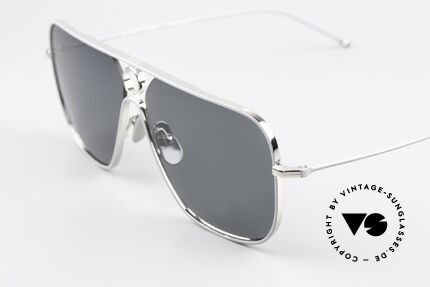 Thom Browne TBS114 Men's Shades Square XXL, anti-reflective sun lenses with a solid gray tint, Made for Men