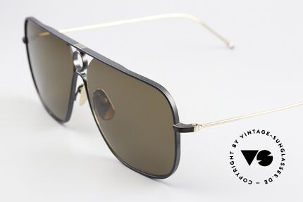 Thom Browne TBS114 Men's XXL Shades Square, anti-reflective sun lenses with a solid brown tint, Made for Men