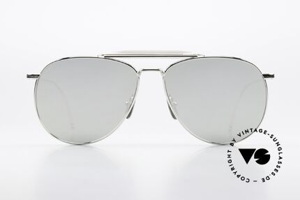 Thom Browne TB015 XL Aviator Silver Mirrored, titanium frame in XL size 62-15 (145mm width), Made for Men