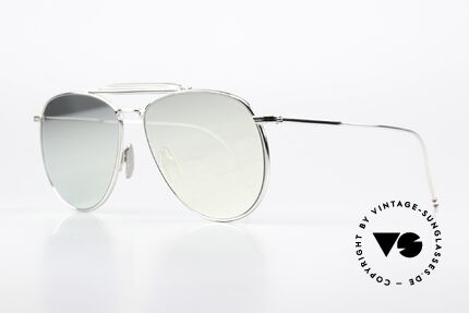 Thom Browne TB015 XL Aviator Silver Mirrored, really stylish & top-notch quality, made in Japan, Made for Men