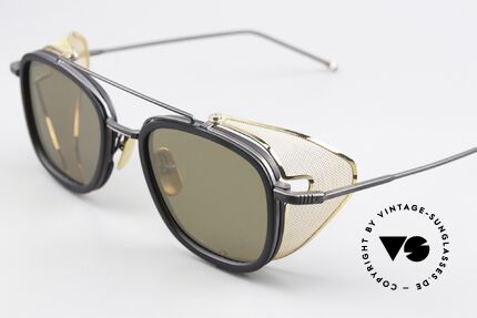 Thom Browne TB808 Light Gold Mirrored Lenses, light gold-mirrored lenses (100% UV protection), Made for Men