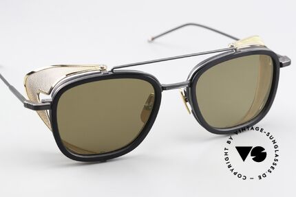 Thom Browne TB808 Light Gold Mirrored Lenses, unworn single item, with Thom Browne packaging, Made for Men