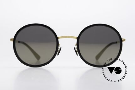 Mykita Meja Light Gold Mirrored Lens, LITE collection with additional acetate rings / inlays, Made for Men and Women