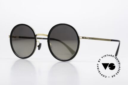 Mykita Meja Light Gold Mirrored Lens, really timeless color code 945 = 'Glossy Gold / Black', Made for Men and Women