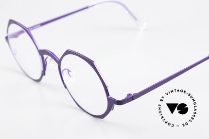 Theo Belgium Wave Pure Titanium Specs Ladies, size 47-24, col. code 304 (Fluo Purple), just fancy, Made for Women
