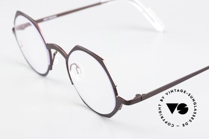 Theo Belgium Wave Women's Eyewear Titan, large size 47-24 with color code 63 ('Bluesy Red'), Made for Women