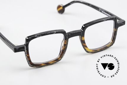 Theo Belgium Schaukel Acetate Frame Square Unisex, the frame can be glazed with progressive lenses, Made for Men and Women