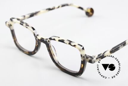 Theo Belgium Schommel Patterned Acetate Frame, avant-garde designer eyeglasses in TOP quality, Made for Men and Women