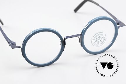 Theo Belgium Stoemp Metal Acetate Frame Round, unworn; like all our vintage Theo eyewear specs, Made for Men and Women