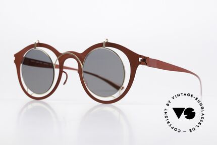 Mykita Bradfield Worn by Elton John, spectacular round ladies sunglasses; light mirrored, Made for Women
