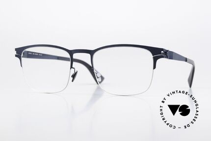 Mykita Lothar Square Frame Silver Navy Details