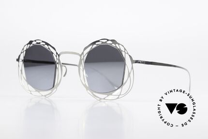 Mykita Nita Spectacular Designer Glasses, spectacular round ladies sunglasses; silver mirrored, Made for Women
