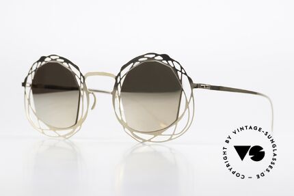 Mykita Nita Spectacular Designer Shades, spectacular round ladies sunglasses; gold mirrored, Made for Women