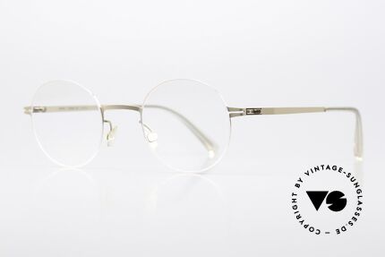 Mykita Sho Round Frame Metal Unisex, col. 360: Champagne Gold/Taupe Grey (unisex frame), Made for Men and Women