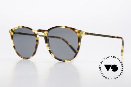 Mykita Keelut Feminine Panto Sunglasses, col. 924: Cocoa Sprinkles / Glossy Gold Darkblue Solid, Made for Women