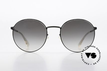 Mykita Studio 7.4 Unisex Panto Sunglasses, color 232: Shiny Graphite / Grey Gradient Lens, Made for Men and Women