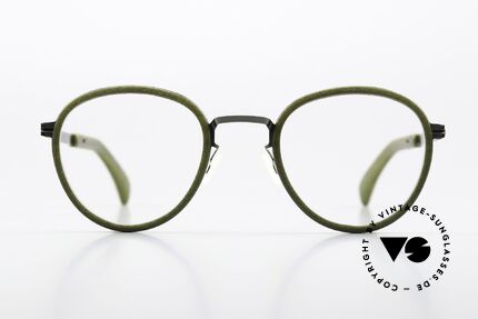 Mykita Mylon Palm Frame Khaki / Shiny Graphite, PANTO eyewear design; size 47-22, color 385, Made for Men and Women