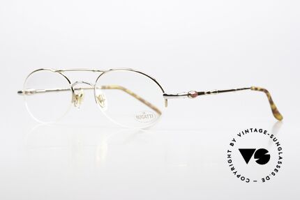 Bugatti 10594 90's Frame Nylor Thread, very noble frame: gold-plated and Ruthenium, Made for Men