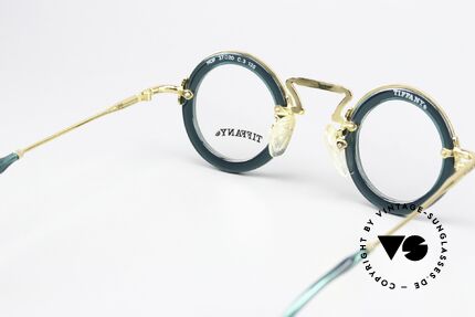 Tiffany Hop Vintage Jewelry Eyeglasses, lens height 34mm = fits progressive lenses, size 37/20, Made for Women