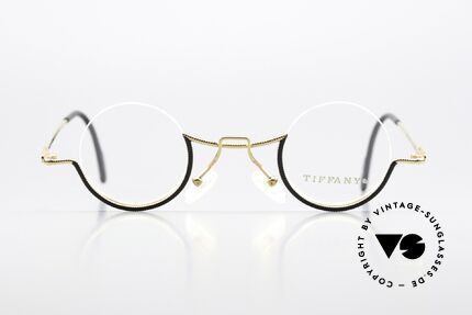 Tiffany T64 23K Gold Plated Luxury Frame, model T64, in size 36/11, 140, Col 2 (gold/black), Made for Women