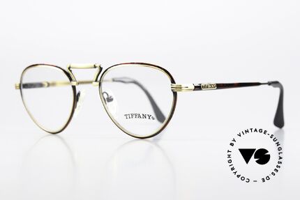 Tiffany T19 Ladies Eye-Catcher Glasses, strawberry shape design in 'antique-gold / root wood', Made for Women