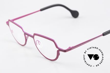 Theo Belgium Rope Interesting Designer Frame, color code 339 'pink-metallic' (ladies eyeglasses), Made for Women
