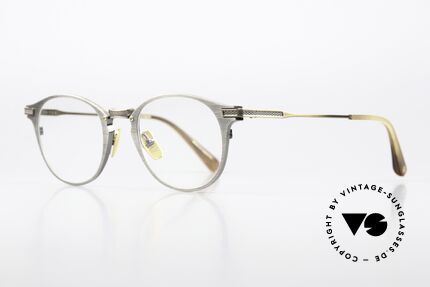 DITA United Outstanding Eyewear Quality, a precious panto model in antique silver and gold, Made for Men