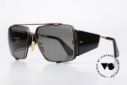 DITA Souliner Two Eye-Catcher Sunglasses, black and gold-plated frame in size 64-14, 145mm, Made for Men