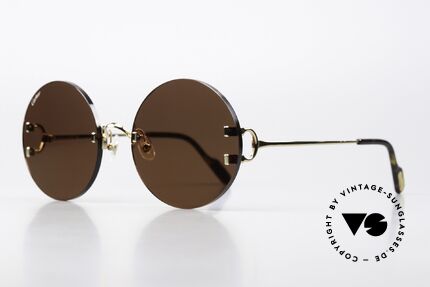 Cartier C-Decor Rimless Feminine Oversize Round, the reinterpretation of the old 1980s rimless model, Made for Women