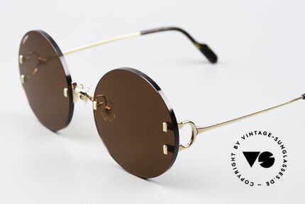Cartier C-Decor Rimless Feminine Oversize Round, feminine 'oversized design' of the round sun lenses, Made for Women