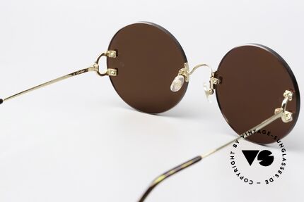 Cartier C-Decor Rimless Feminine Oversize Round, elegant sun lenses by ZEISS for 100% UV protection, Made for Women
