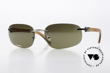 Cartier Spano Luxury Wood Sunglasses Details