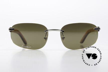 Cartier Spano Luxury Wood Sunglasses, made of African Bubinga Wood; in size 60/18, 140mm, Made for Men