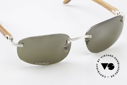 Cartier Spano Luxury Wood Sunglasses, from 2006 (after Richemont took over the Cartier license), Made for Men