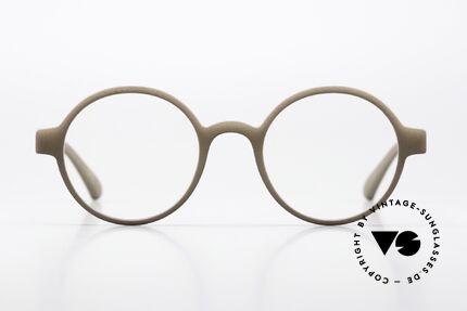 Mykita Mylon Voo Round Designer Eyeglasses, size 48-20 with color code 327 (TAUPE GREY), Made for Men and Women
