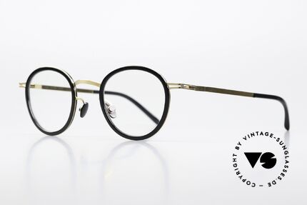 Mykita Arto Unisex Panto Eyeglasses, really timeless color code 945 = 'Glossy Gold / Black', Made for Men and Women
