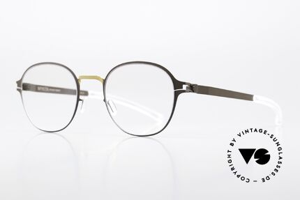 Mykita Gerrit Panto Eyewear Gold Terra, color is "Gold/Terra" = unisex glasses in "dark brown", Made for Men and Women